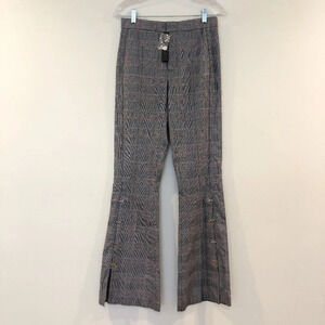 Chelsea and Walker RARE Plaid Flare Clasp Pants 4